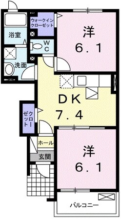 パレ　ドゥールＡの物件間取画像